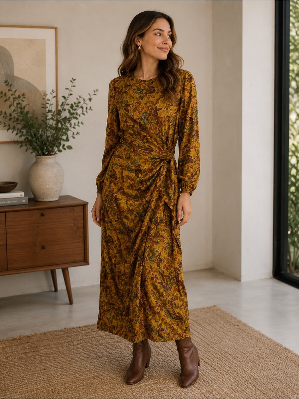 Vintage August Silk 100% Silk Dress